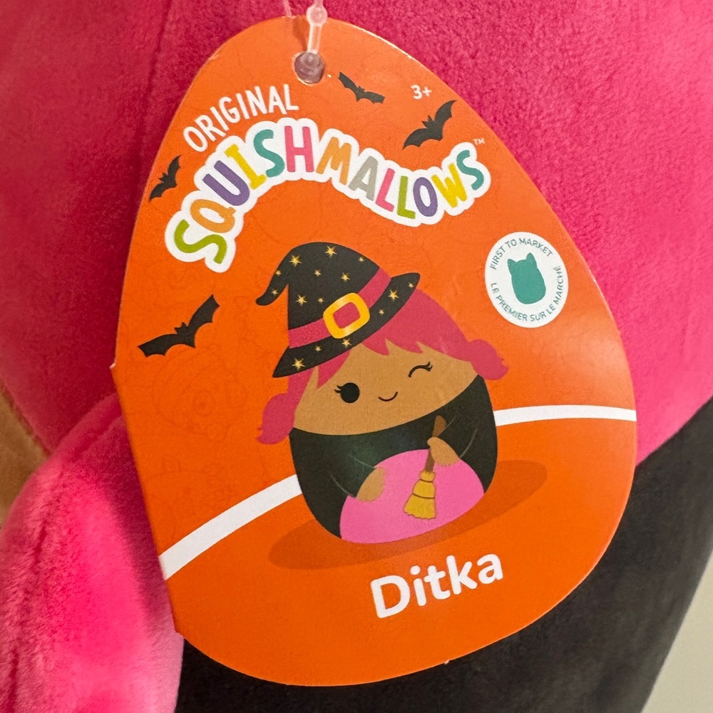 🧙NWT 12” Squishmallow Ditka Pink Winking Witch – Vintage 2022 Halloween - Picture 8 of 10